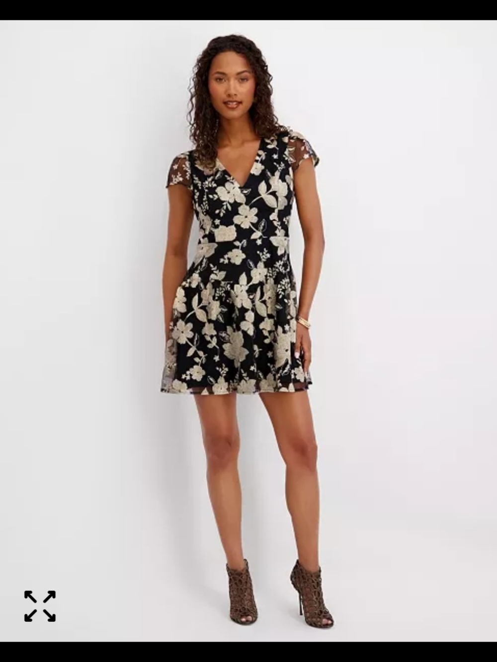 Kensie Women's Embroidered Fit and Flare Dress